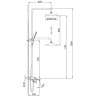 Душевая стойка со смесителем FRAP H87 F2487-6